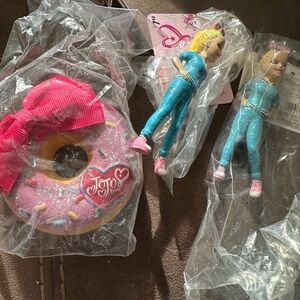 JoJo Siwa Pink Donut Ornament with Blue Figurines